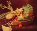 野菜のある静物印象派ウィリアム・メリット・チェイス